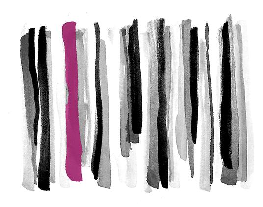 Striche schwarz und pink