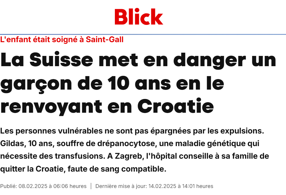 Webseite vom Blick mit dem erwähnten Artikel